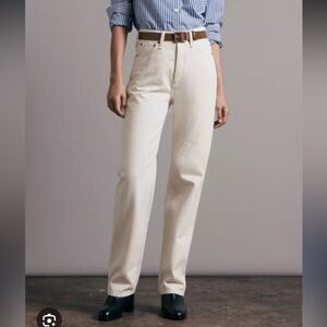 Alex High-Rise Straight Jean in Ecru